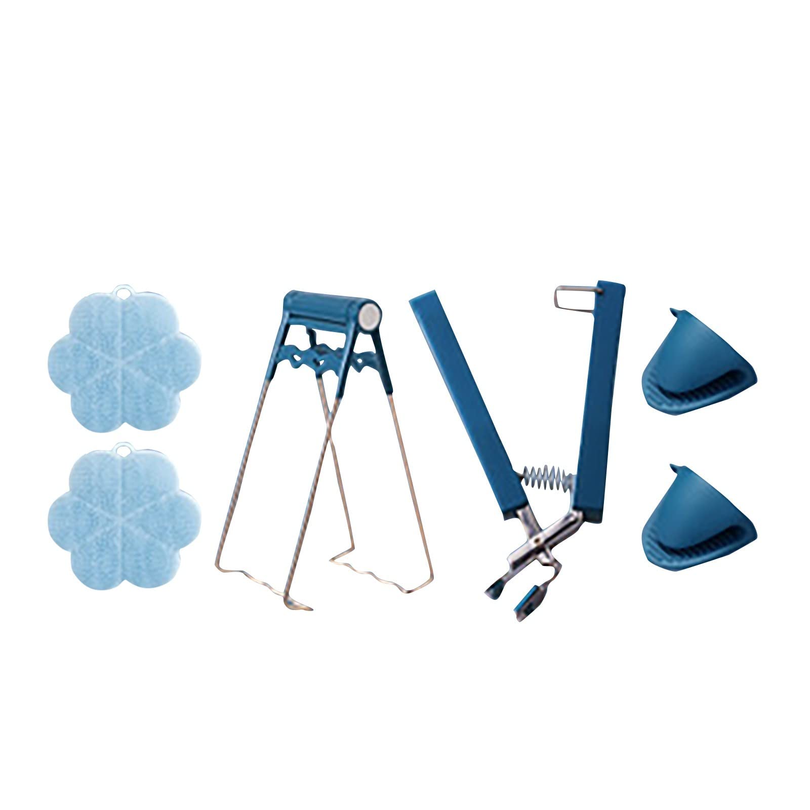 6-Piece Kitchen Ironing Set with Bowl Clips, Heat Resistant Gloves, Cooking Clips & Ironing Pads - Compatible with 10-Cup Rice Cooker (Blue, One Size) - Perfect for Cooking, Baking & Food Prep