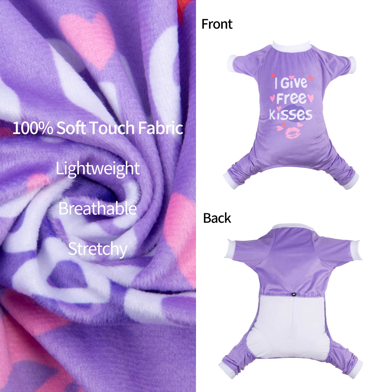 **CuteBone Trendy Letter Print Dog Pajamas - Soft & Comfortable Puppy PJS for Small Dogs (P246S) - Perfect for Indoor Sleep & Lounging**