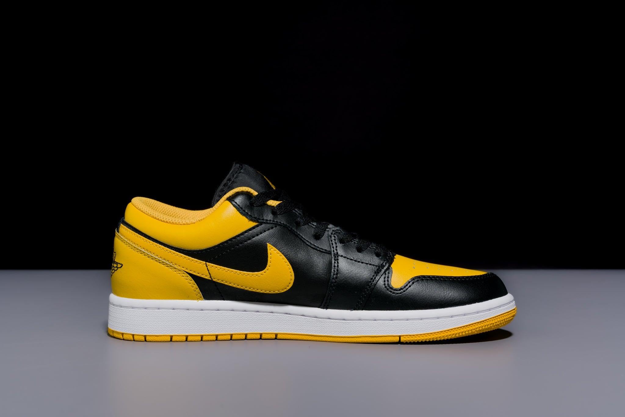 Nike Air Jordan 1 Low Men's Basketball Shoes - Retro Style Sneakers for Men, Black/Gym Red (553558-093) | Perfect for Casual Wear, Street Fashion & Basketball Games