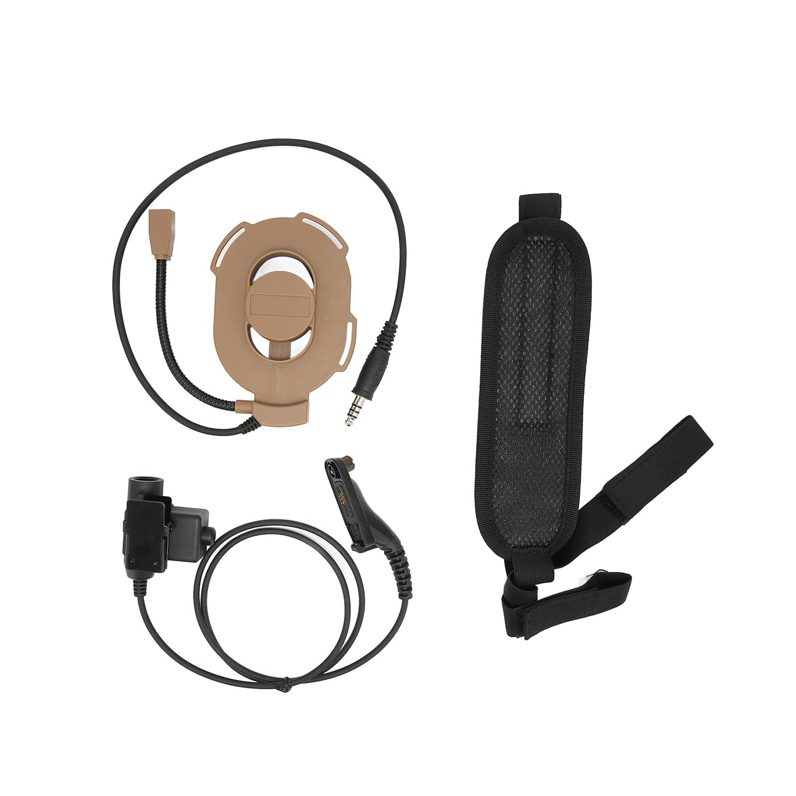 Yoidesu Motorcycle Helmet Headset - Unilateral Bluetooth Helmet Headphone with U94 PTT for Motorola XIR P8268 P8668 DP4400 DP4800 (Brown) | Perfect for Long Rides, Group Rides & Adventure Motorcycling