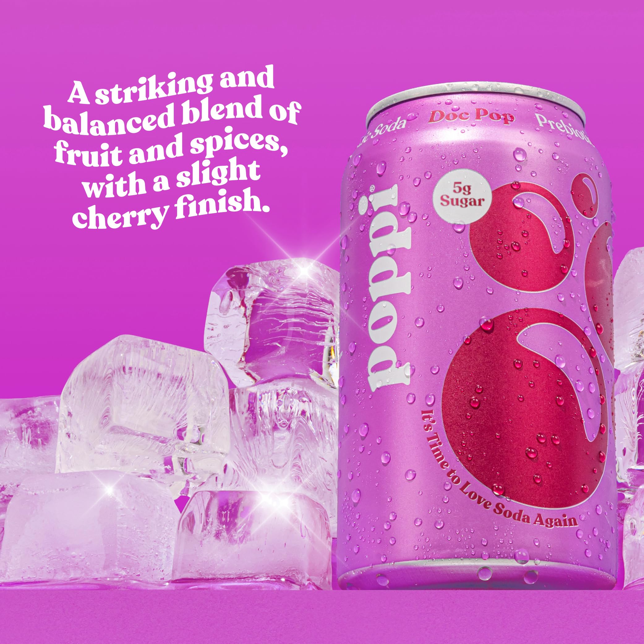Poppi Sparkling Prebiotic Soda with Apple Cider Vinegar - 12 Pack (12 Fl Oz Cans, Doc Pop Flavor) | Refreshing Probiotic Drink with Fruit Juice & Seltzer Water | Perfect for Gut Health, Weight Management & Healthy Lifestyle