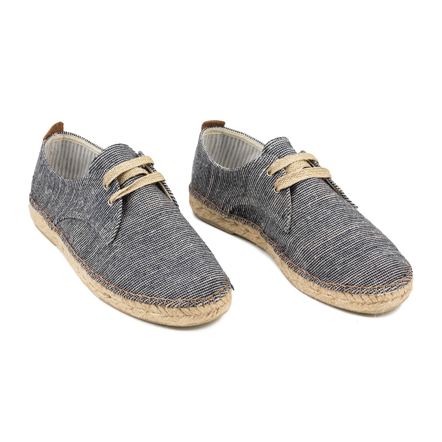 Men's Striped Cotton Blend Espadrilles - Comfortable Summer Casual Shoes for Beach, Vacation & Outdoor Wear | David WL