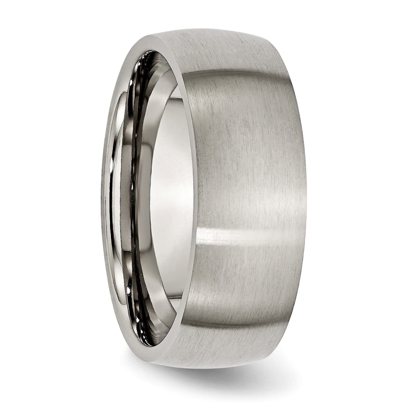8mm Brushed Titanium Men's Wedding Ring Band - Size 13 - Durable & Comfortable for Everyday Wear, Anniversary Gifts & Special Occasions