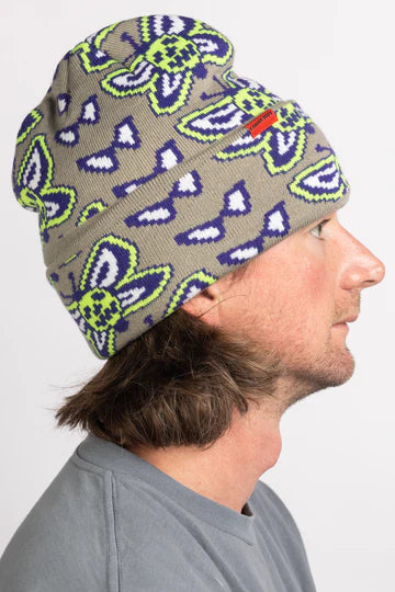 2025 Corduroy Skull Fly Beanie Hat - Stylish Stone Grey Winter Cap for Men & Women | Perfect for Cold Weather, Outdoor Activities, and Fashion Streetwear
