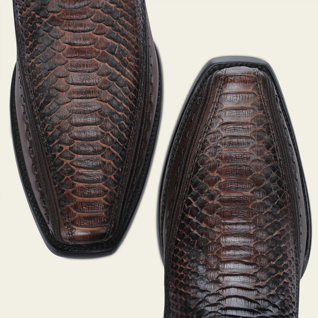 1J3GPH Men's Cuadra Honey Dress Cowboy Python Skin Boots - Western Style Leather Boots for Rodeo, Country Music & Cowboy Fashion