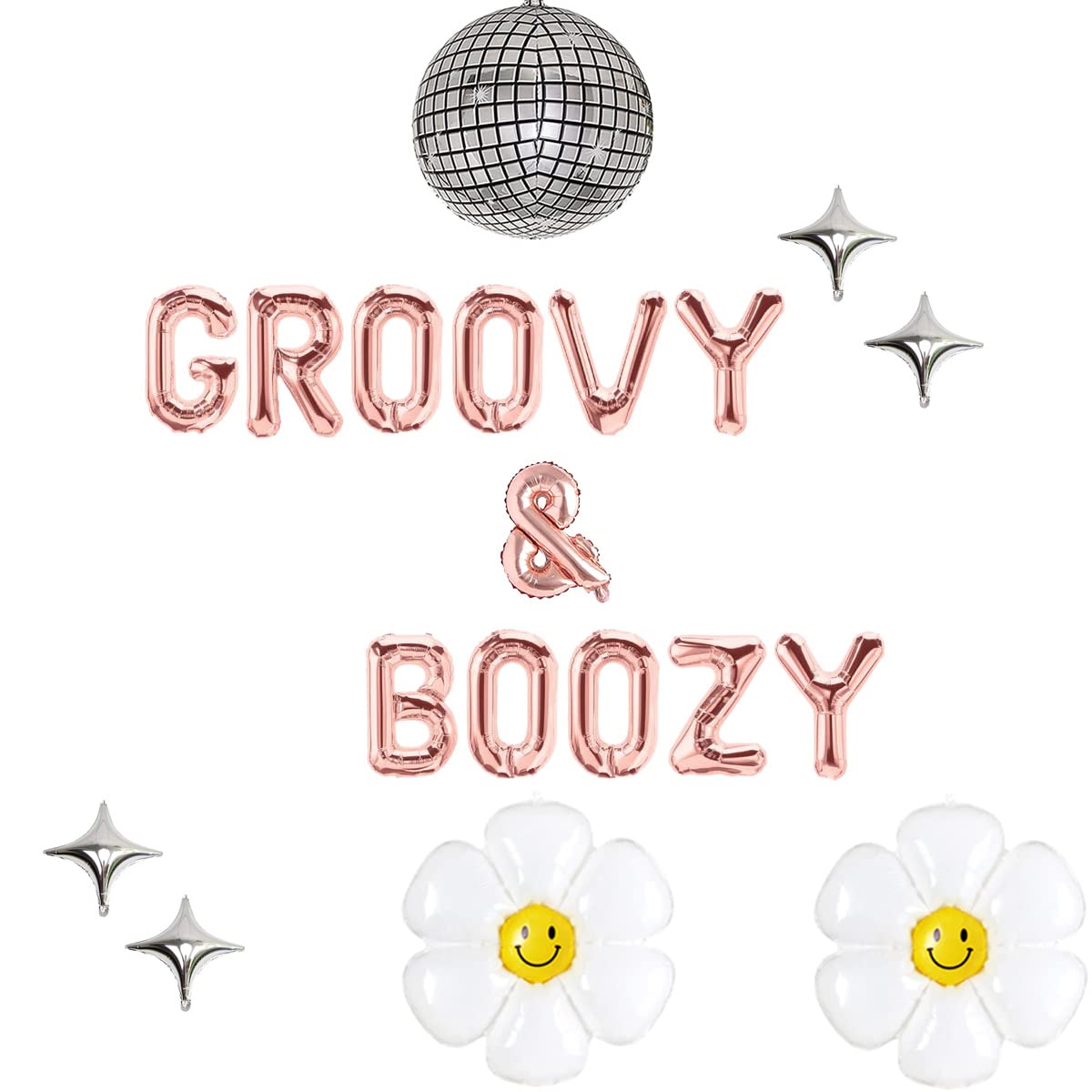 60s 70s Retro Balloon Banner - Vintage Bachelorette Party Decorations | Hippie Themed Birthday Decor | Perfect for Dazed & Engaged Parties, Bridal Showers & Boho Celebrations