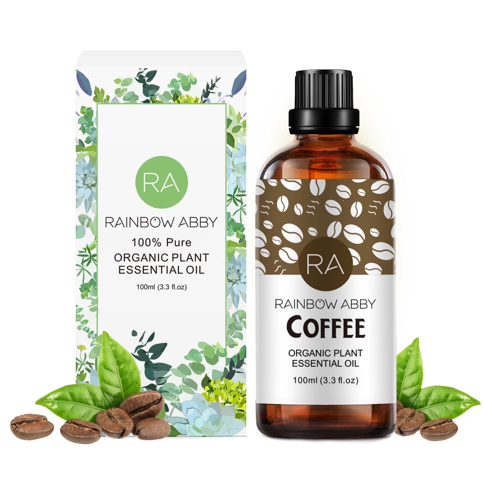 100% Pure & Natural Coffee Essential Oil - 100ml Premium Grade Aromatherapy Oil for Diffusers, Massage & Relaxation - Perfect for Home Spa, Yoga & Stress Relief