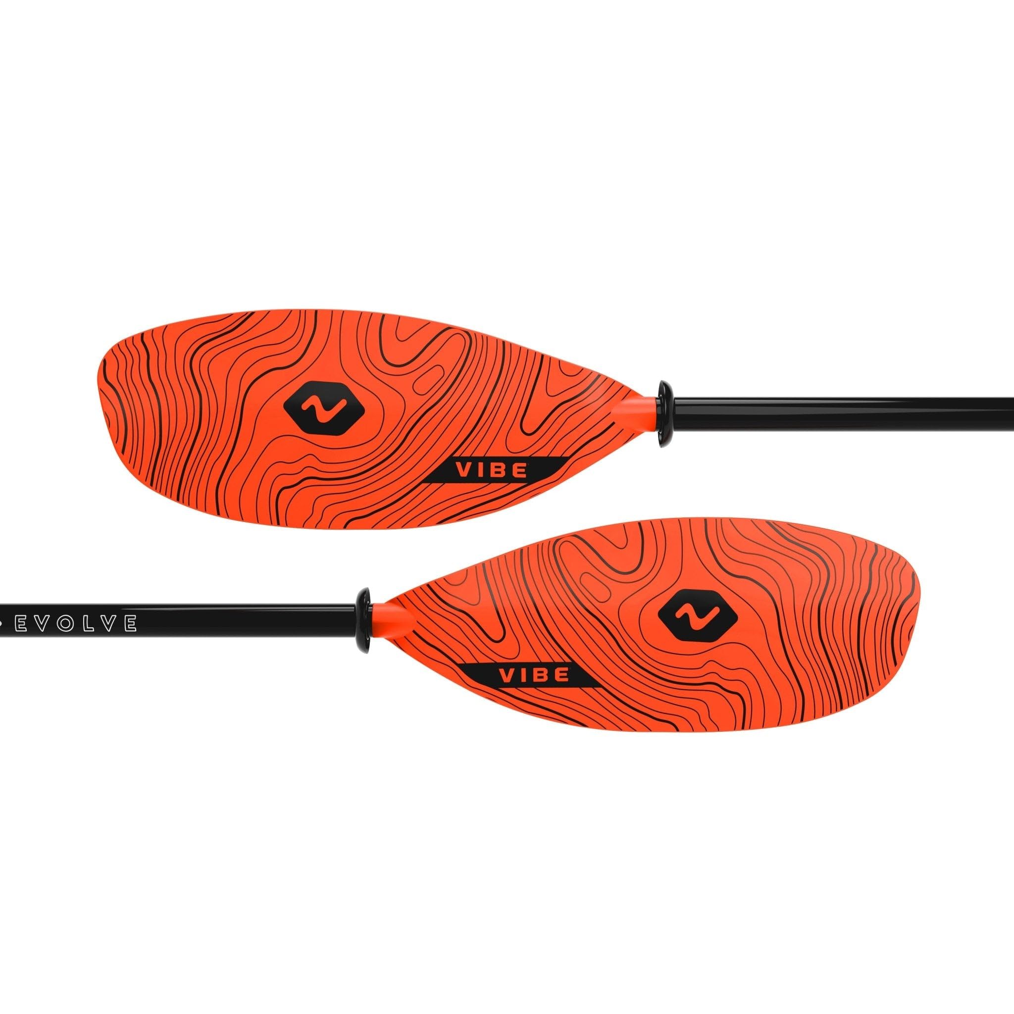 Vibe Evolve Adjustable Kayak Paddle - 230-250cm Fiberglass Shaft & Reinforced Nylon Blades - Lightweight & Durable for Kayaking, Canoeing & Water Sports