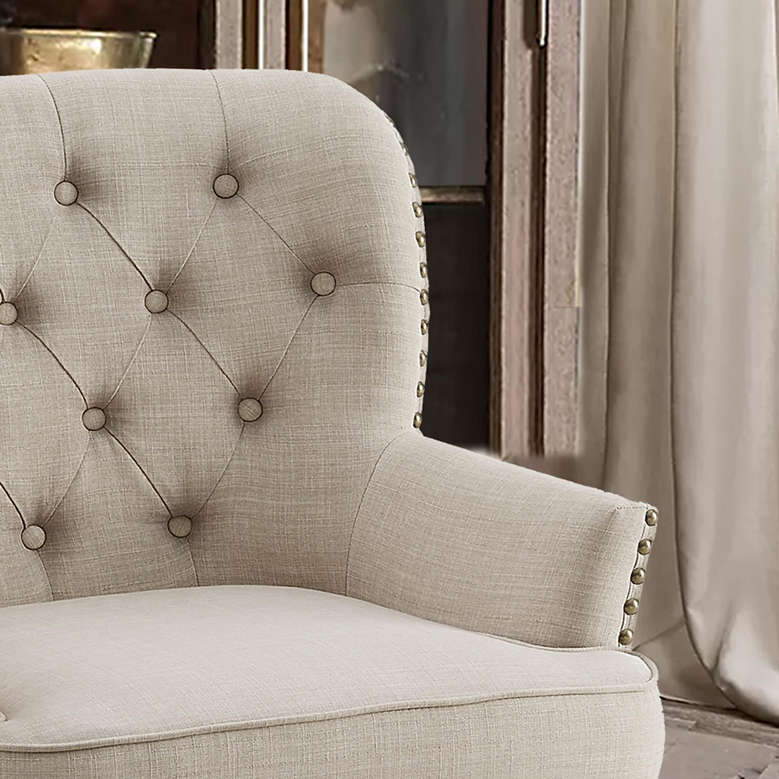 Rosevera Sausalito Mid-Century Modern Accent Chair with Ottoman - Comfortable Armchair for Reading & Lounge - Perfect for Living Room, Bedroom, Small Spaces, Apartments & Studios - Cozy Seating Solution for Relaxing, Entertaining Guests or Enjoying Coffee Breaks