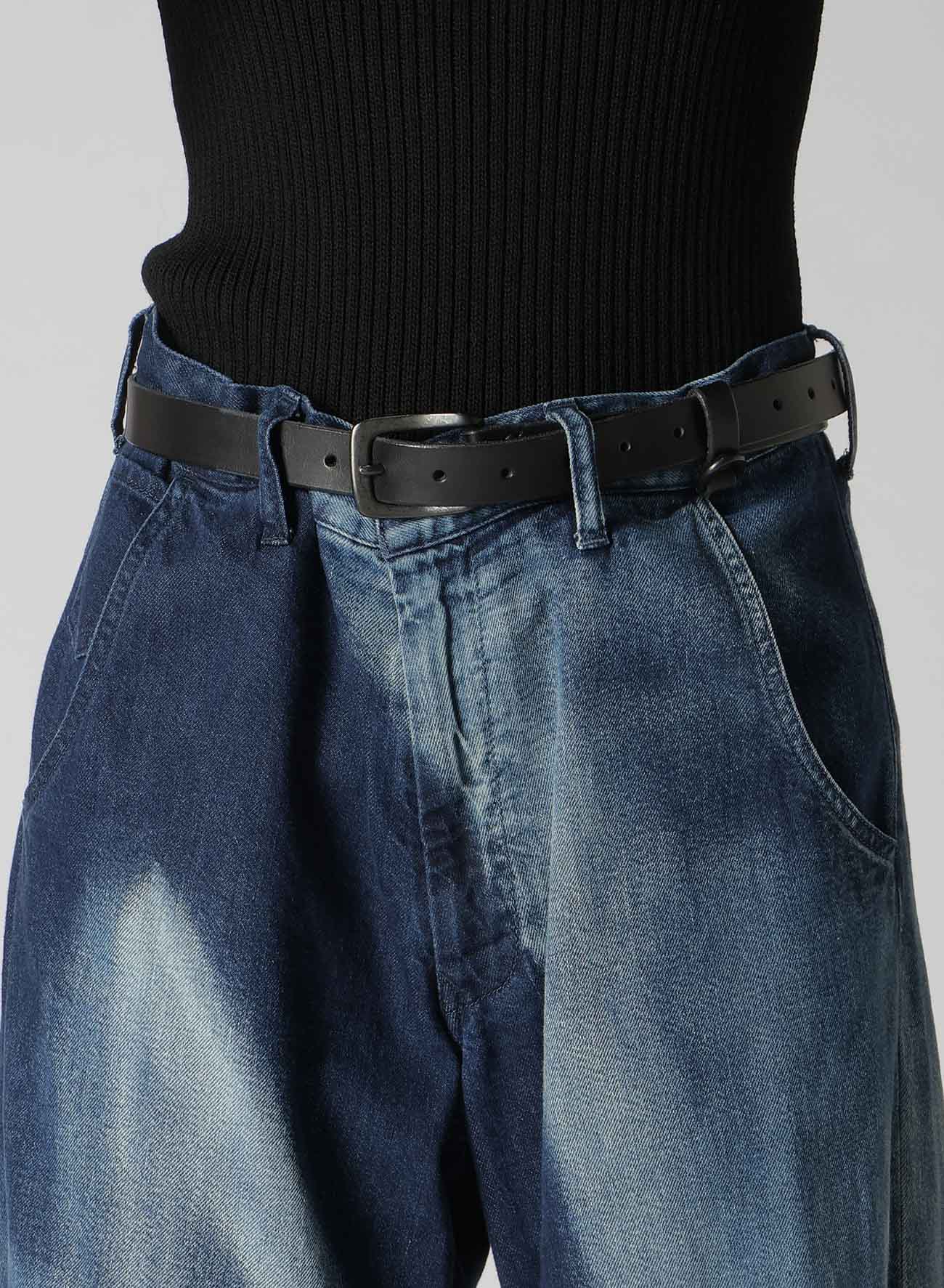 Spotted Denim Gusset Wide Leg Pants for Women - Comfortable Stretch High Waist Trousers for Casual Outfits, Workwear & Street Style Fashion