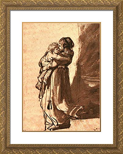 Gold Ornate Wood Frame with Double Matting
