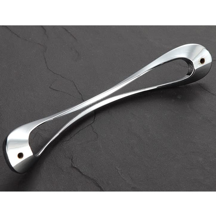 Black & Bright Silver Cabinet & Drawer Handles - Durable Door & Closet Pulls for Kitchen, Bathroom & Furniture (Set of 10) - Easy Installation & Modern Upgrade for Home Decor