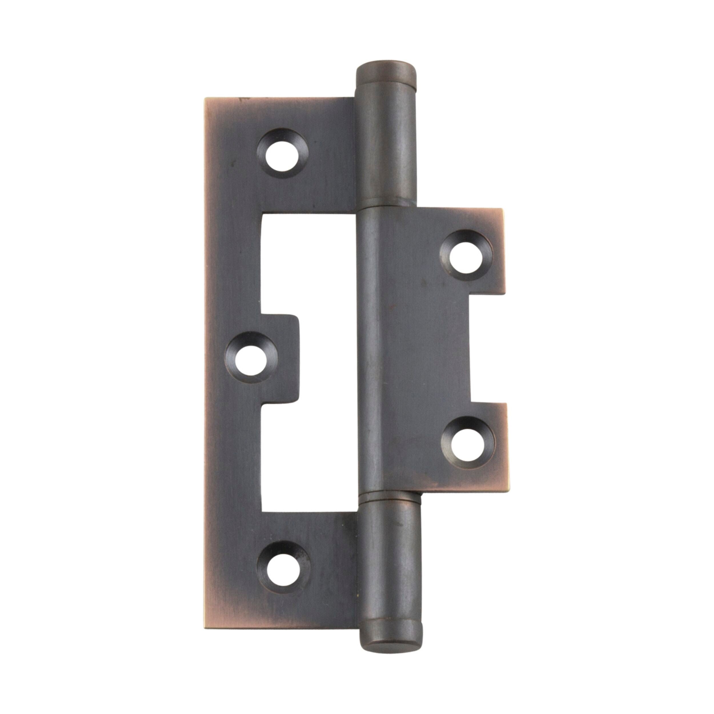 Antique Copper Hinge 2598 - 89mm x 35mm (H x W) - Vintage Cabinet Hardware for Furniture Restoration & DIY Projects