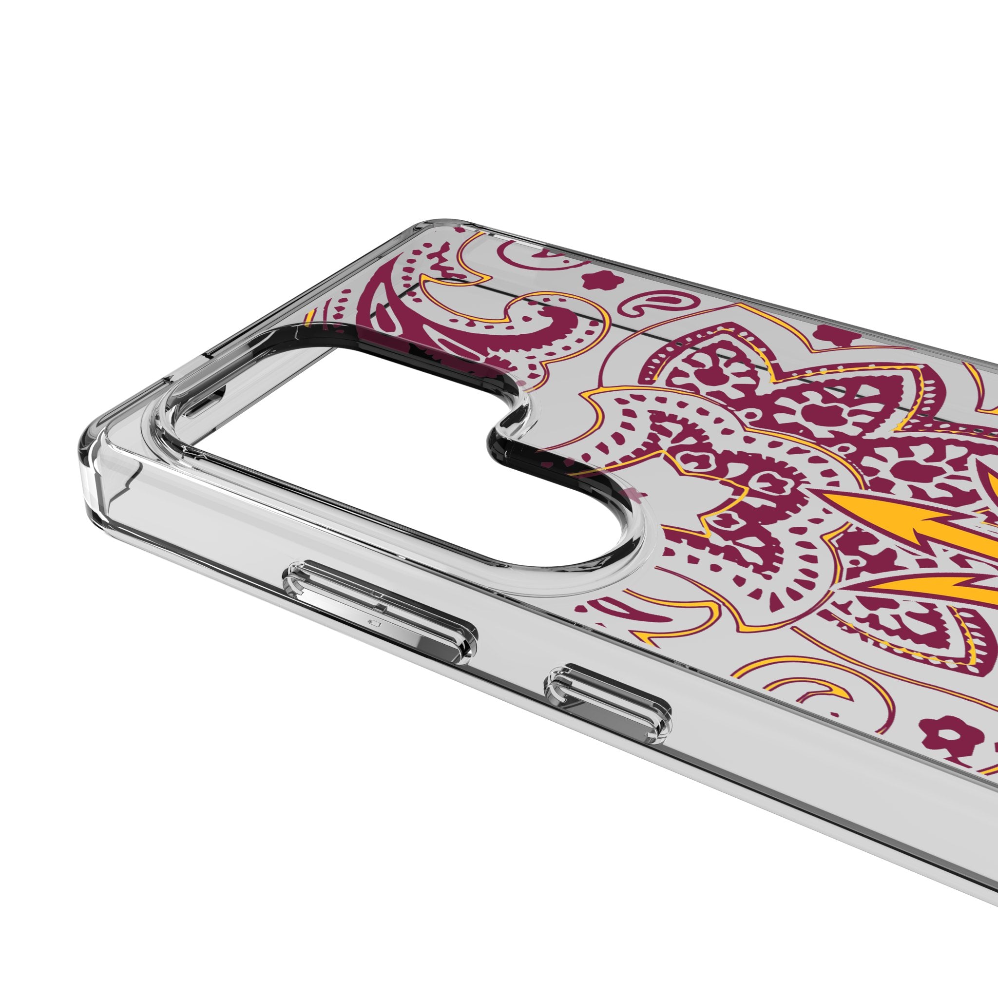 Arizona State University Sun Devils Paisley Clear Phone Case for Samsung Galaxy - Perfect for School Spirit & Game Day Protection