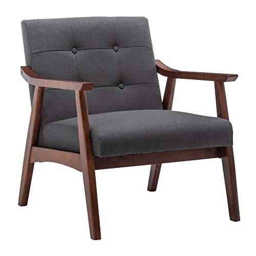 Dark Gray Fabric/Espresso