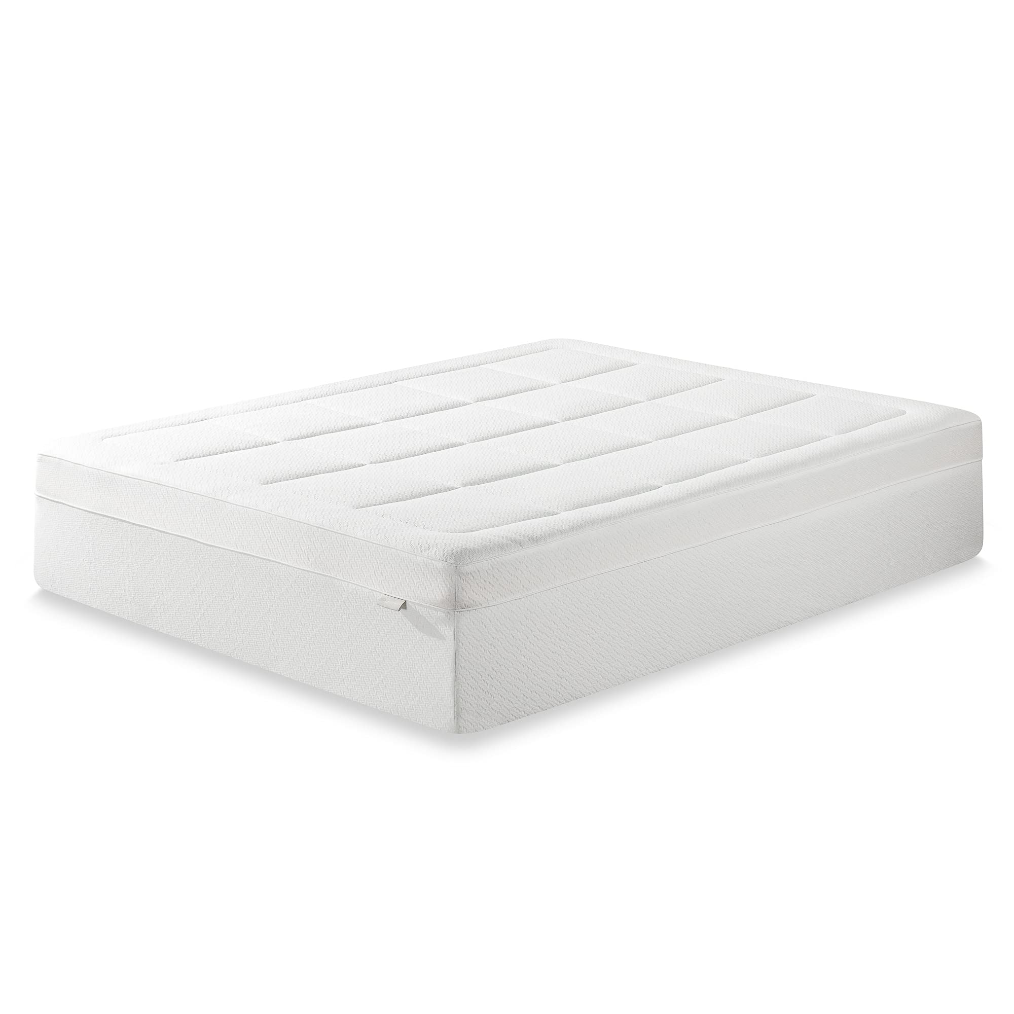 ZINUS 4 Inch Cooling Gel Memory Foam Mattress Topper - Twin Size, Quilted Plush Cover with Green Tea Infusion for Pressure Relief & Back Pain - Perfect for Guest Beds, Dorm Rooms & Home Comfort Upgrade