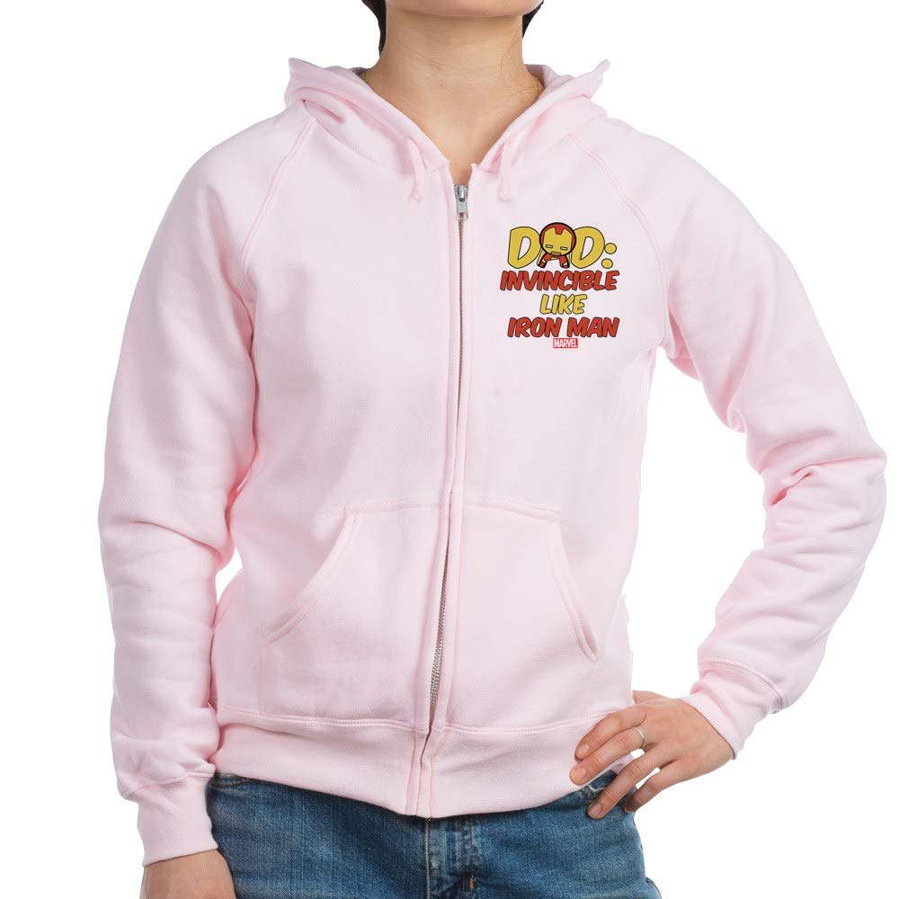 Invincible Iron Man Dad & Women's Zip Hoodie - Marvel Superhero Sweatshirt for Casual Wear, Gifts & Cosplay