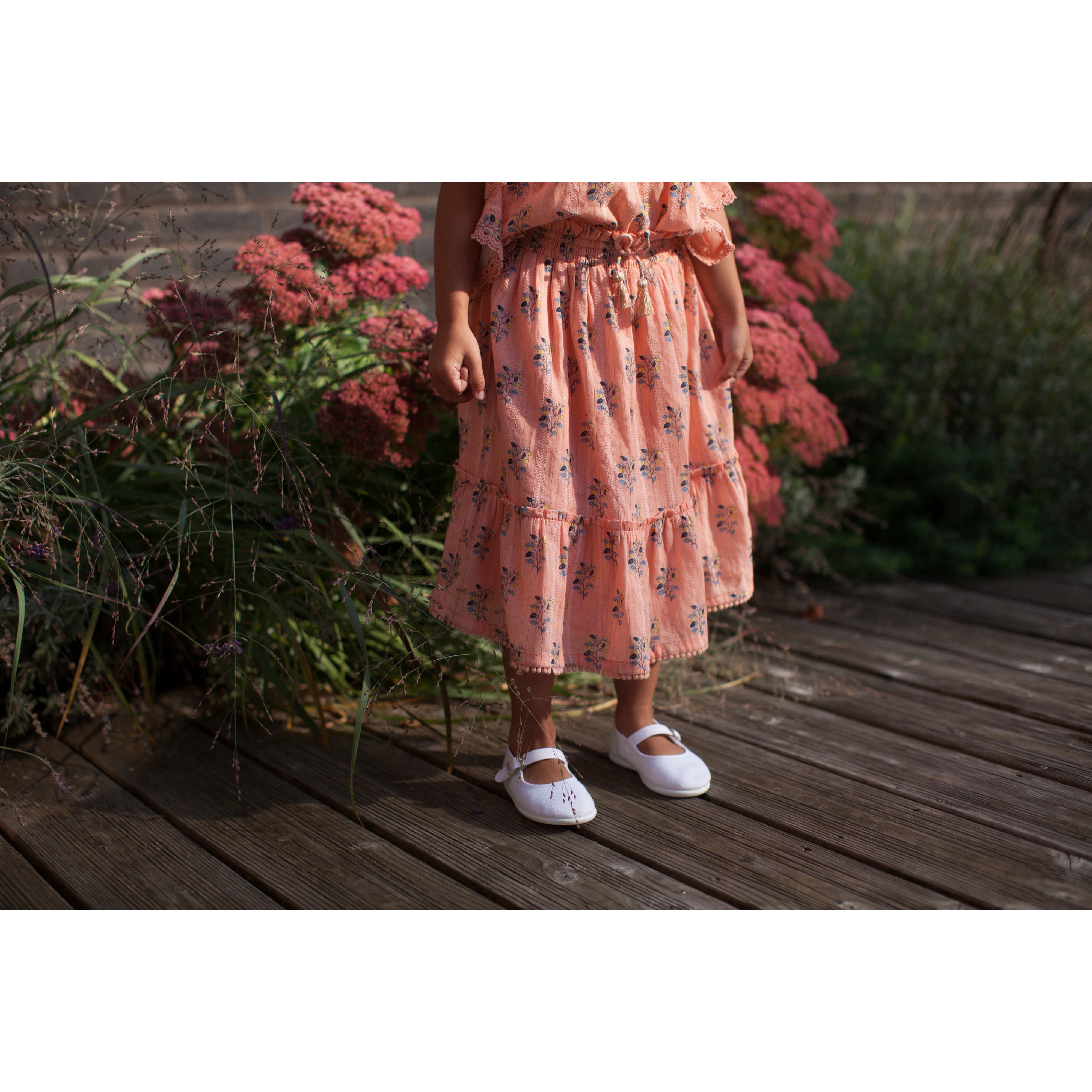 Bonheur du Jour Paris Girl Skirt Pink - Elegant Floral Print A-Line Skirt for Women | Perfect for Spring Outfits, Date Nights & Tea Parties