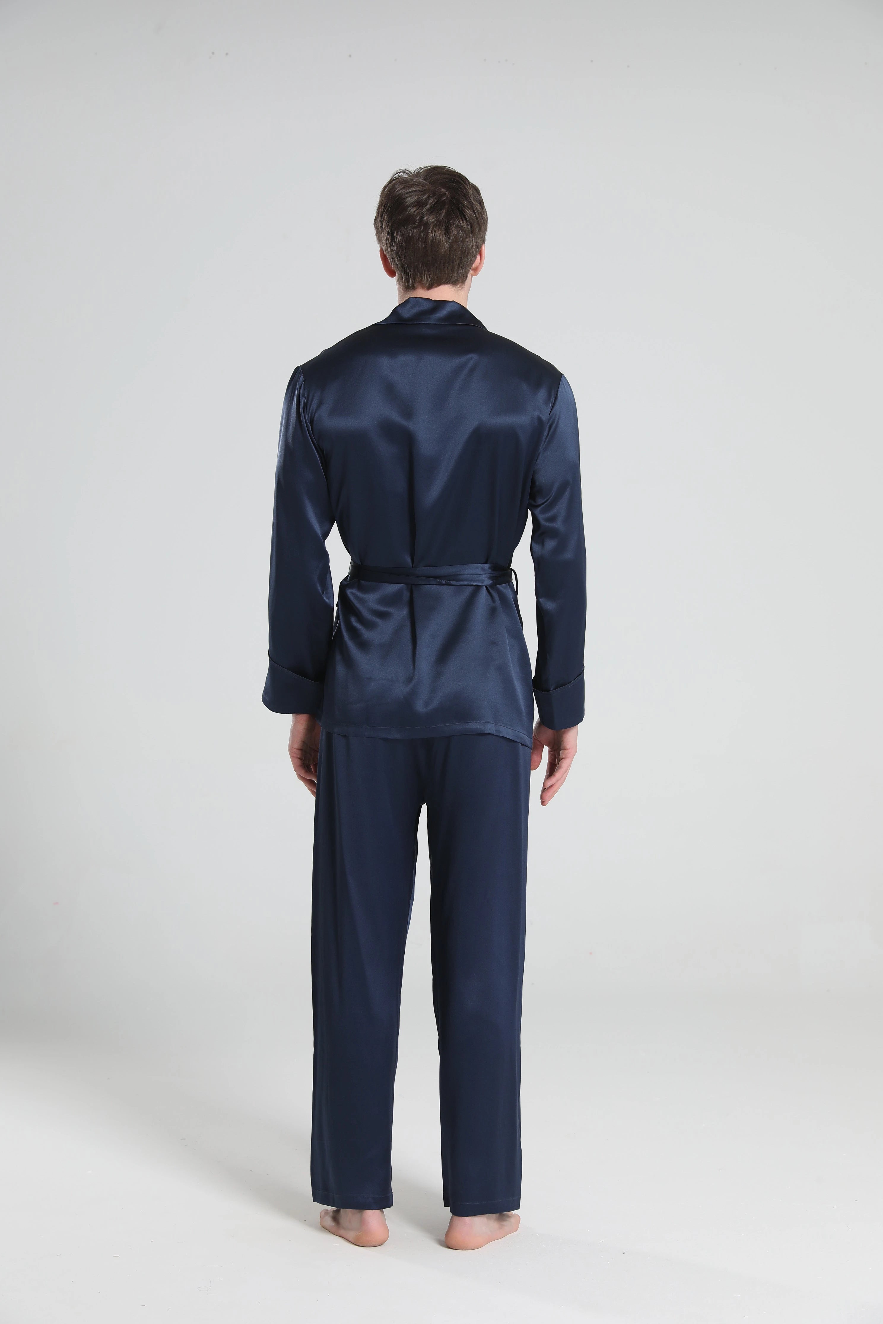 Premium 22 Momme Silk Pajamas for Men - Luxury Sleepwear for Comfort & Style - Perfect for Relaxing at Home, Lounging & Gift Giving