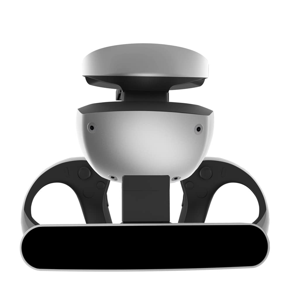 PSVR2 Controller Charging Station Stand - Dual Charging Dock for PlayStation VR2 Move Controllers & Headset Holder - VR2 Accessories for Gaming, Streaming & Virtual Reality Experiences