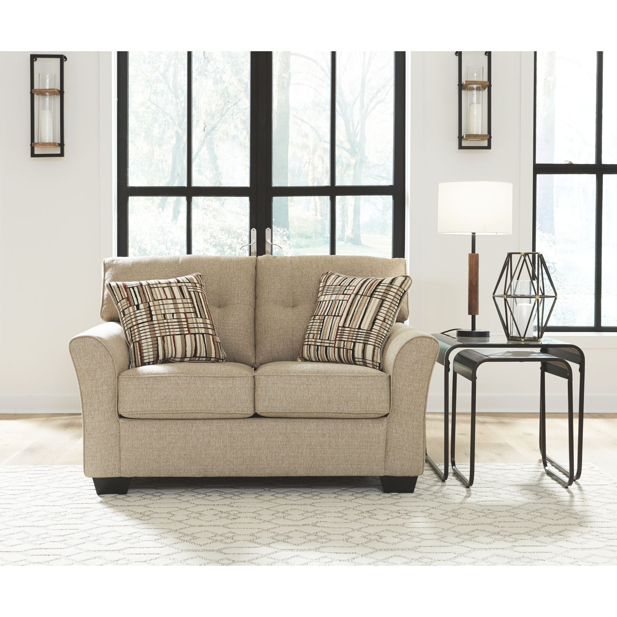 Ardmead Loveseat Sofa in Putty - Modern 2-Seater Couch for Living Room, Lounge, and Small Spaces - Comfortable Upholstered Furniture for Home and Office