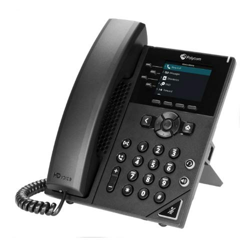 Polycom VVX 250 Business IP Desk Phone with 4-Line Color Display - HD Voice, PoE Support for Office & Remote Work