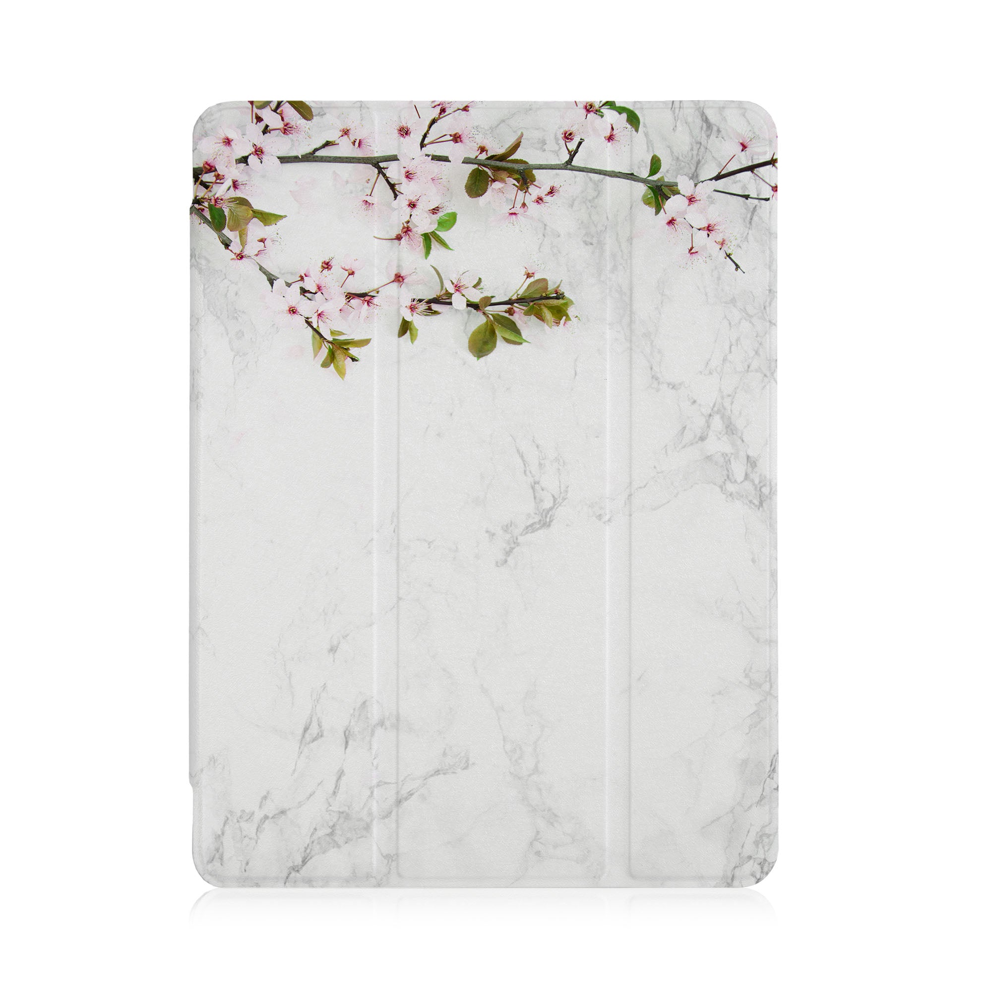Marble Flower iPad See-Through Case - Slim Protective Cover for iPad Air/Pro, Durable Scratch-Resistant Transparent Shell - Perfect for Work, School & Travel