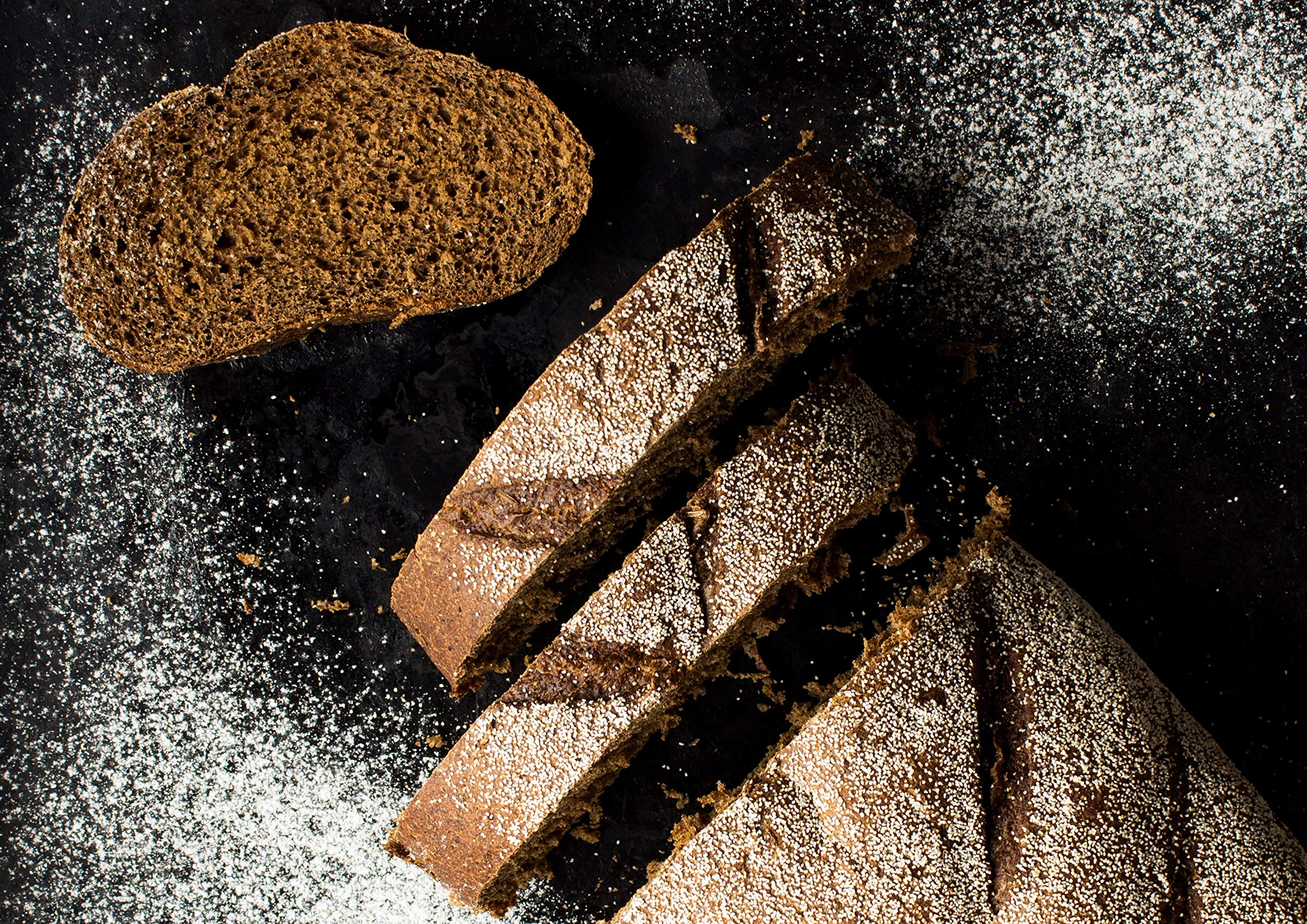 Food to Live Organic Stone Ground Rye Flour - 16 lb Bulk Bag, Whole Grain Rye Berries, Kosher & Vegan Certified, Perfect for Bread Baking, Sourdough & Artisan Loaves | USA Made | Ideal for Home Bakers & Professional Kitchens