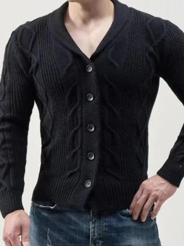 Plus Size Men's Cardigan Sweater - Cozy Knit Pullover for Big & Tall - Perfect for Casual Wear, Office & Winter Layering