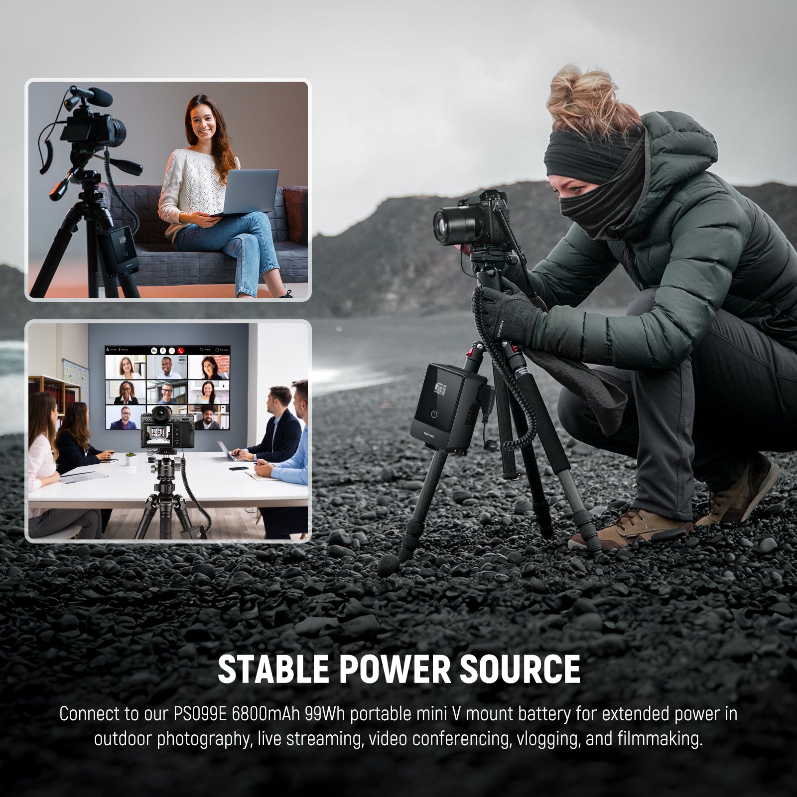 NEEWER VP NPW235 NP-W235 to D-Tap Dummy Battery Adapter for Sony Cameras - Power Your Camera On-The-Go for Vlogging, Live Streaming & Outdoor Shooting