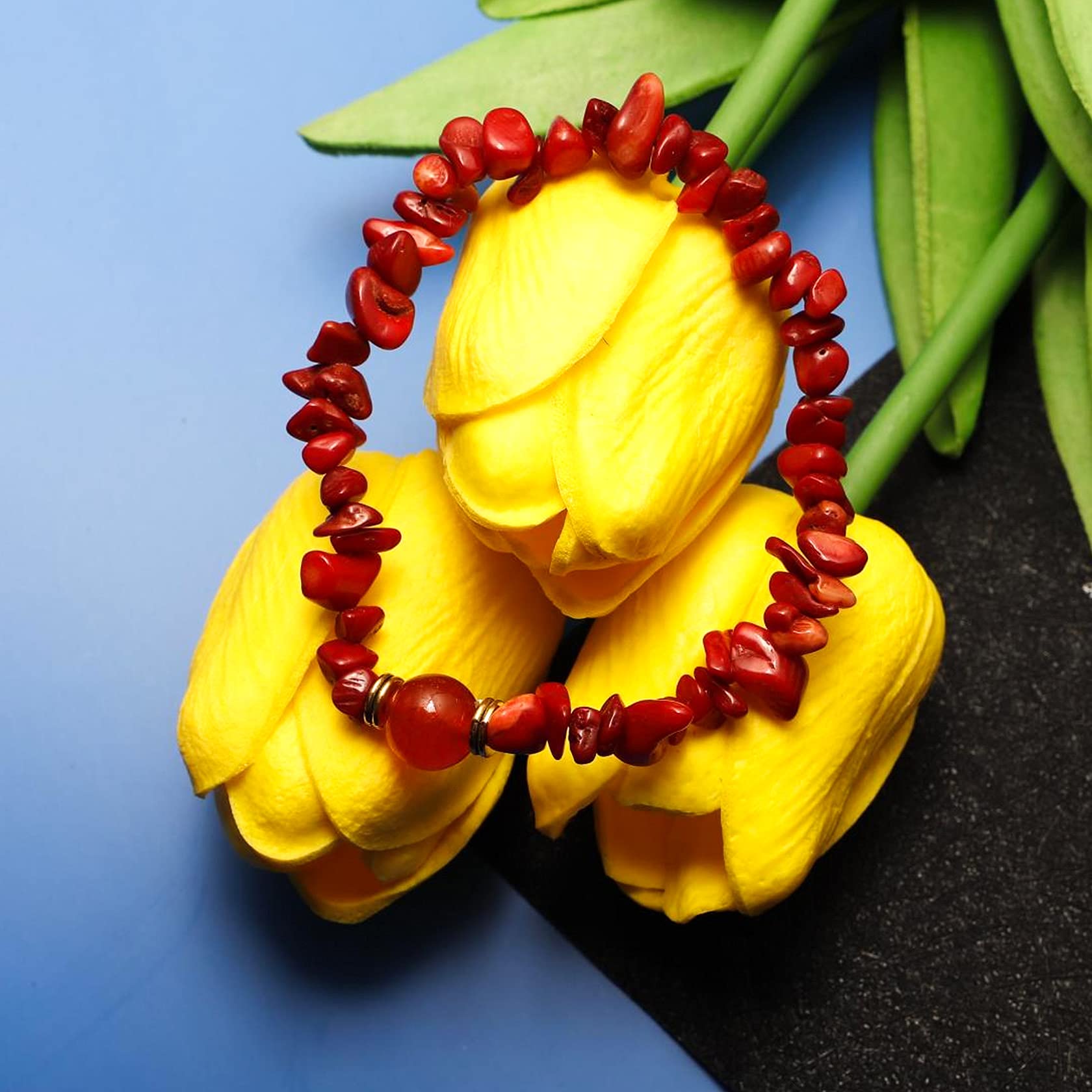 MILAKOO 7 Chakra Healing Bracelet for Women - Natural Crystal Stone Yoga Beads Anxiety Relief Cuff - Perfect for Meditation, Reiki Energy Balancing & Spiritual Wellness