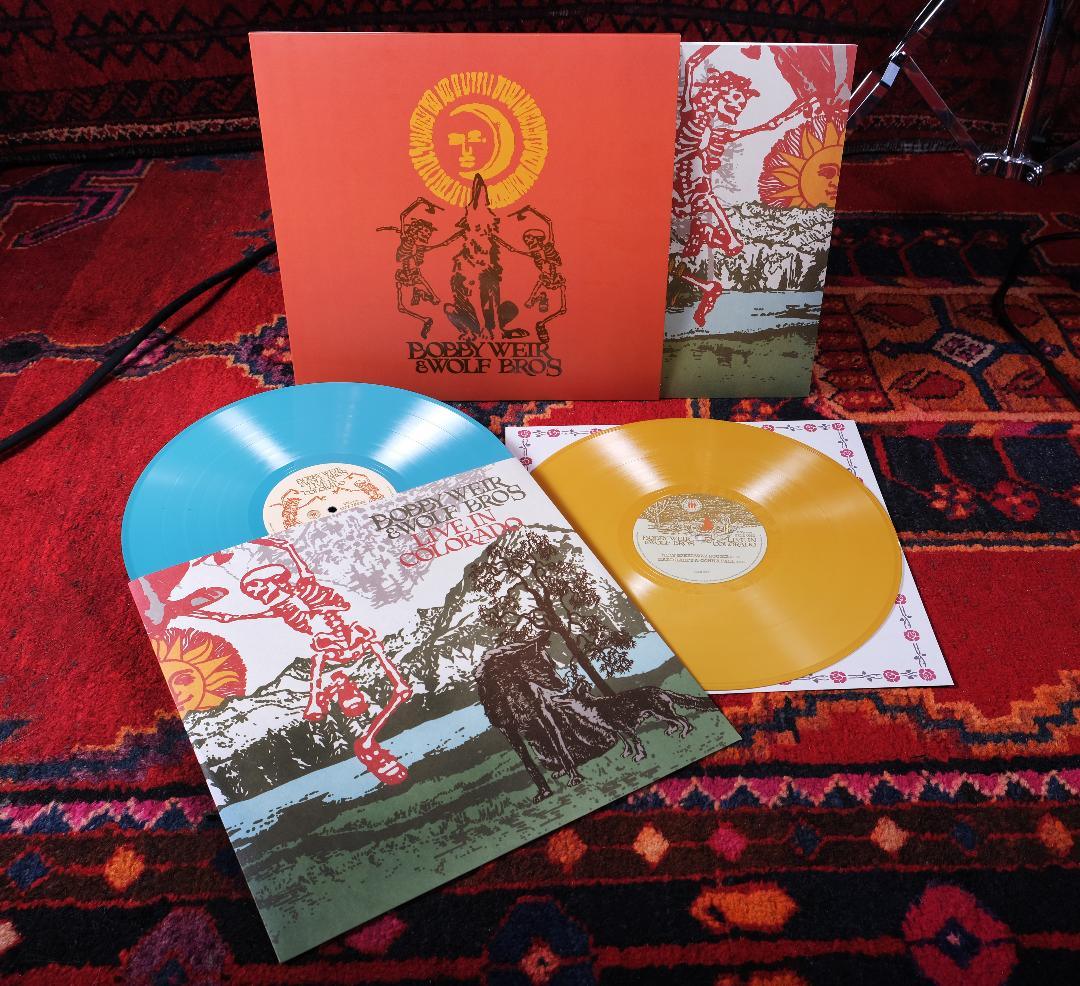 Bobby Weir And Wolf Bros Live In Colorado Limited Edition 2LP Vinyl - Big River Blue/Weight Of Gold Splatter | Live Concert Recording for Music Collectors & Vinyl Enthusiasts | Perfect for Home Listening & Gifts