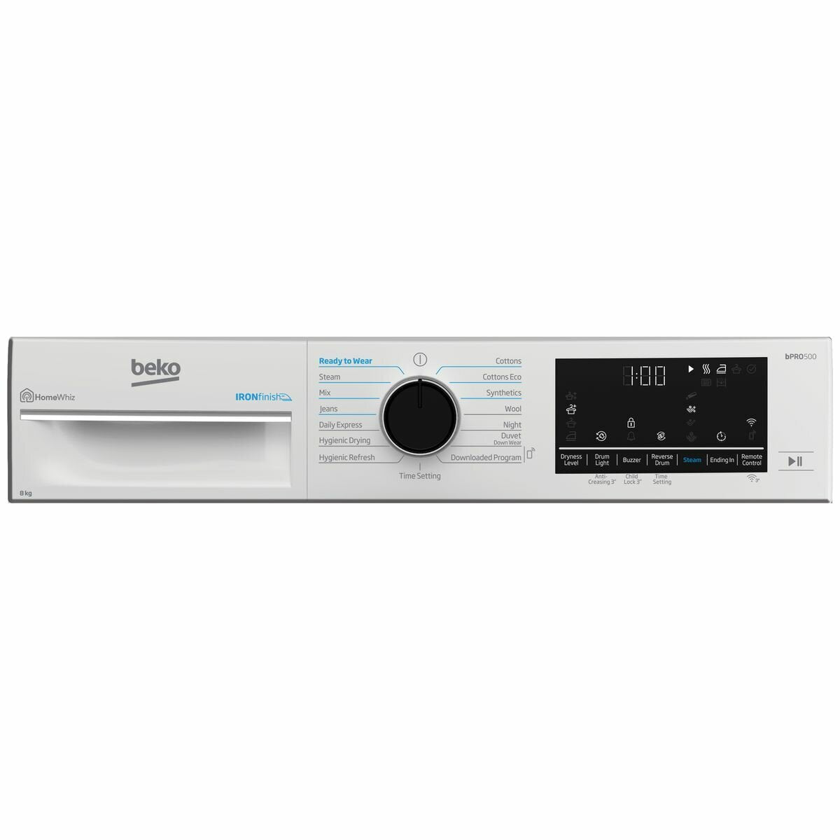 Beko 8kg Heat Pump Dryer with Steam Function BDPB802SW - Energy Efficient Laundry Solution for Homes & Apartments