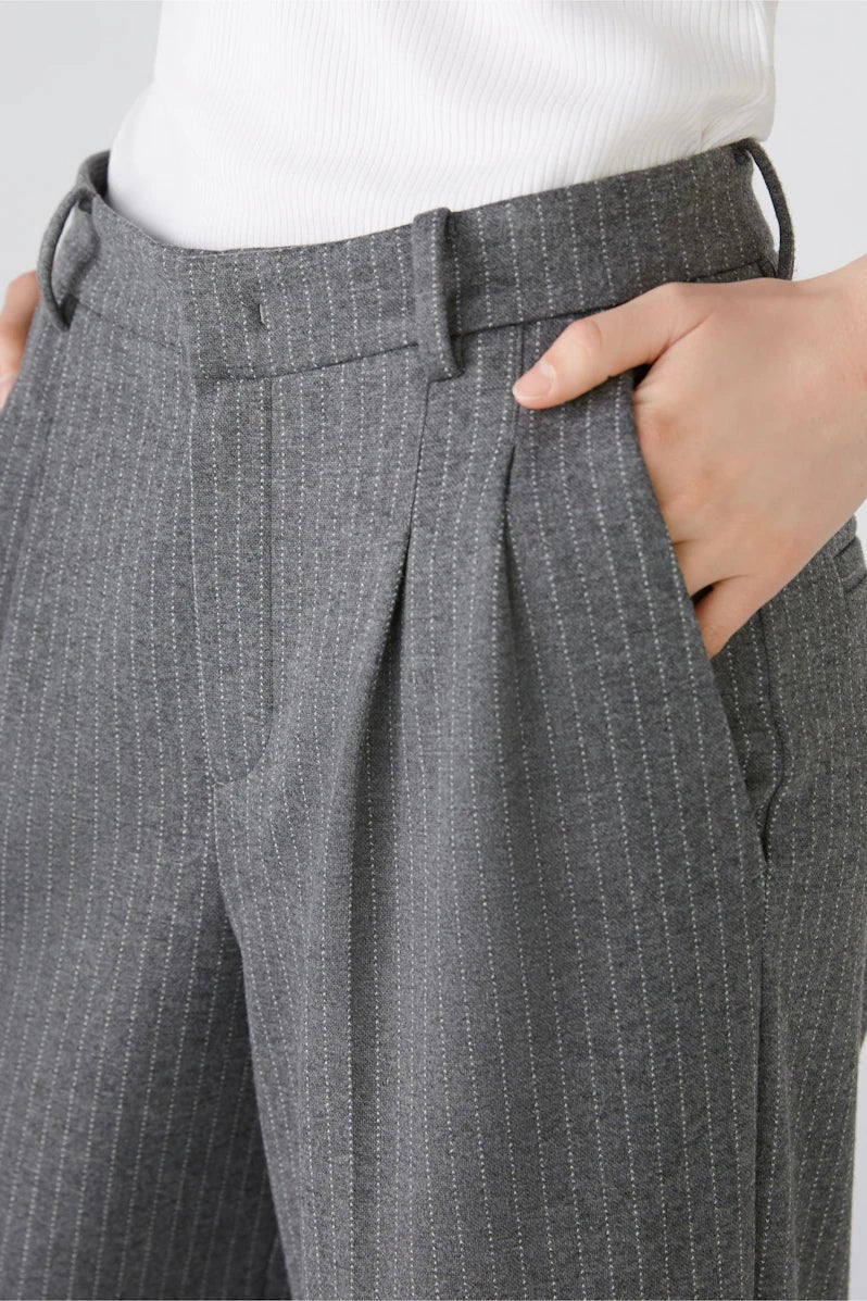 88775 Grey Pin Stripes Trouser - Classic Men's Business Casual Pants for Office Work & Formal Occasions