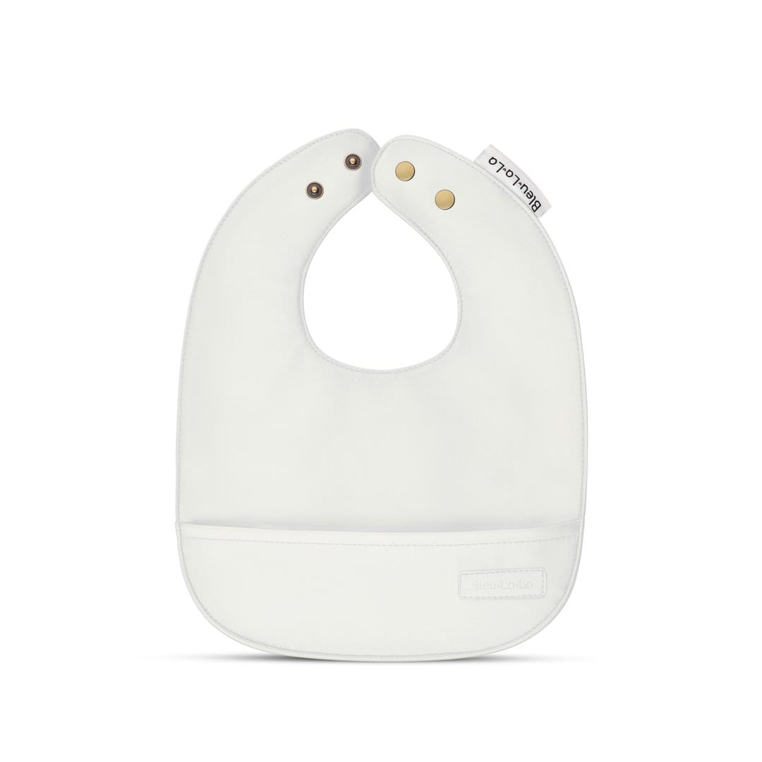 Bleu La La Classic Vegan Leather Bib - Eco-Friendly & Stylish Baby Bib for Mess-Free Feeding, Perfect for Infants & Toddlers at Home or On-the-Go