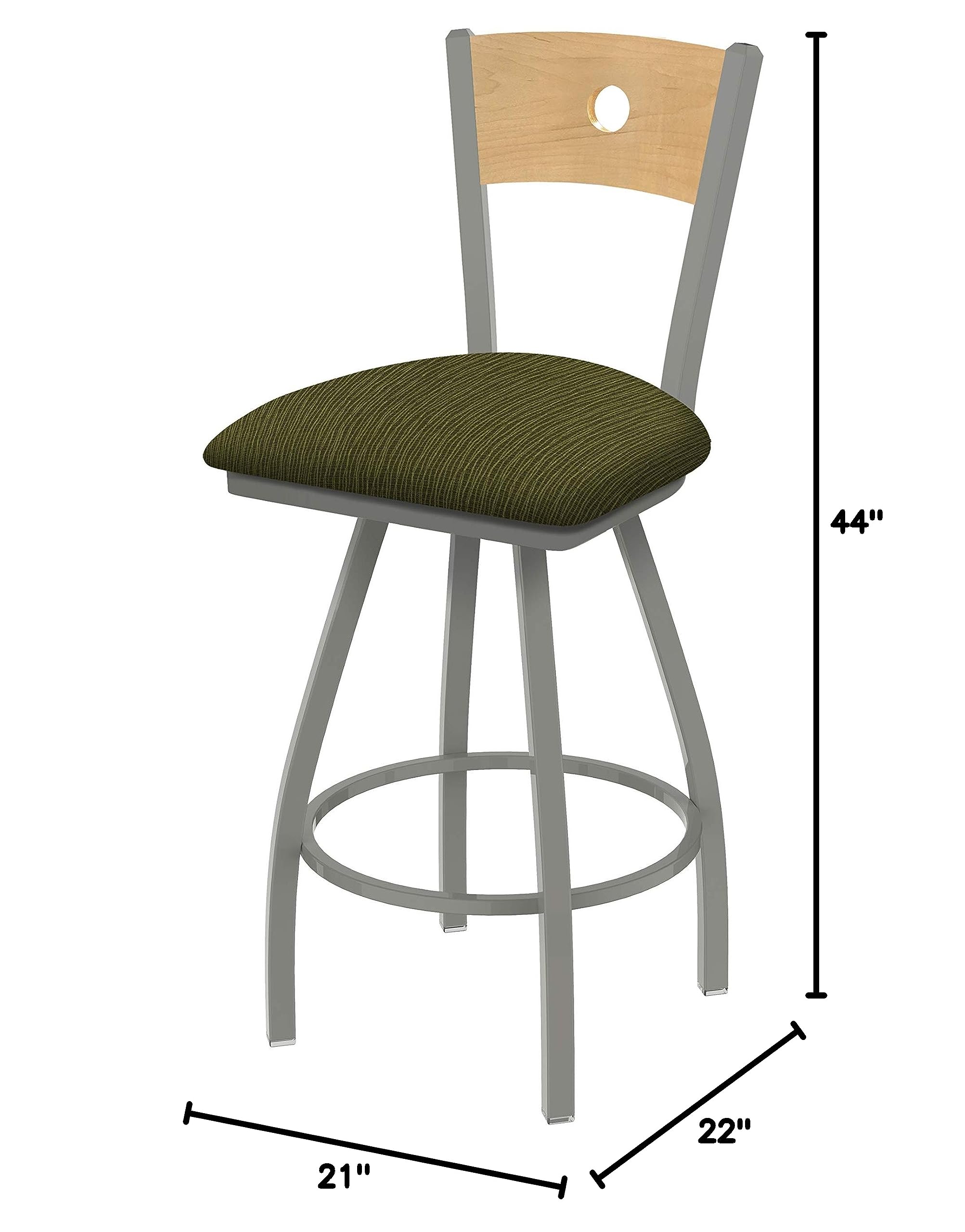 Holland Bar Stool Co. XL 830 Voltaire Swivel Bar Stool - Graph Parrot Design - Adjustable Height Barstool for Kitchen Island, Home Bar & Restaurant Seating