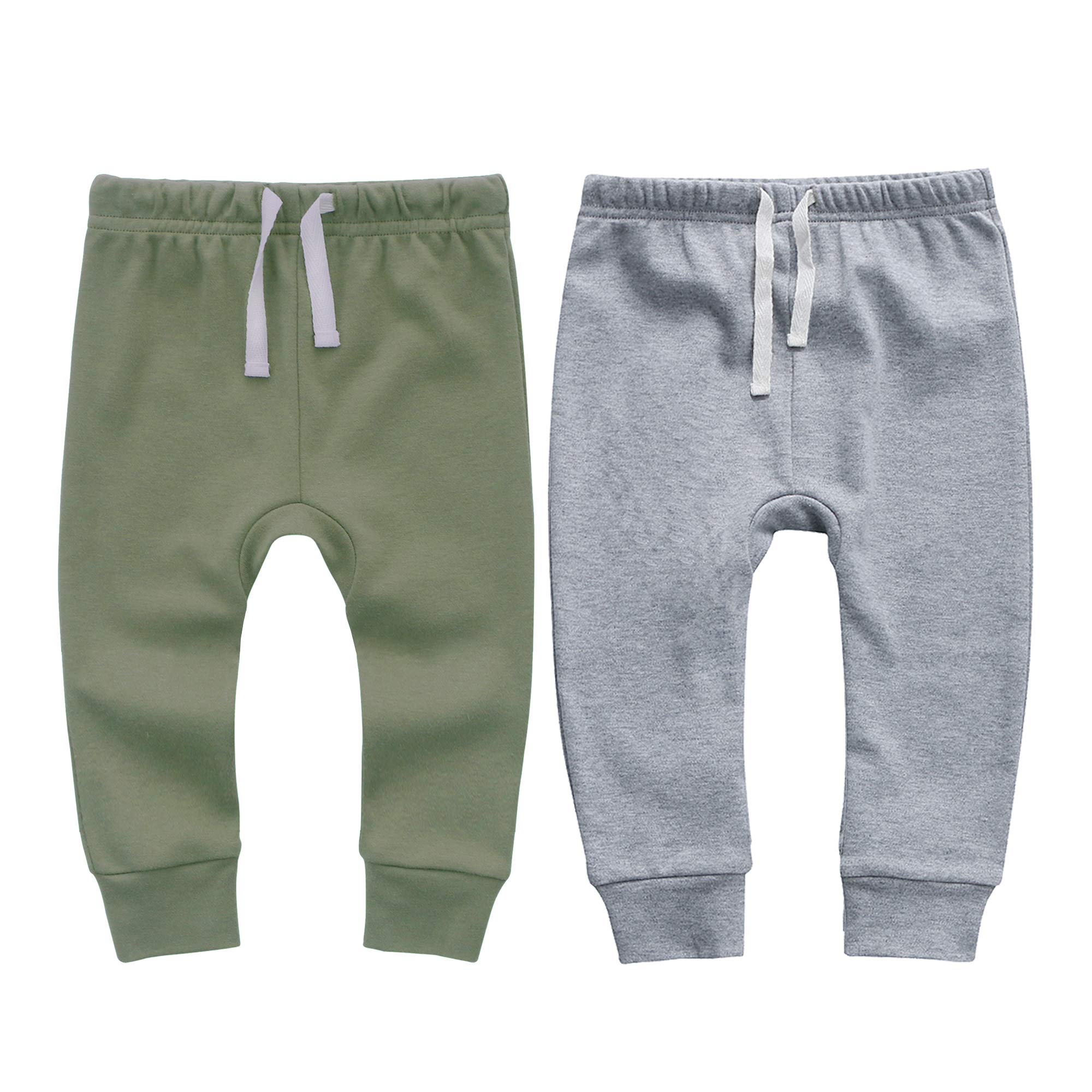 Organic Baby Jogger Pants for Infants & Toddlers - Soft Cotton Leggings for Boys & Girls | Playtime, Daycare & Everyday Comfort