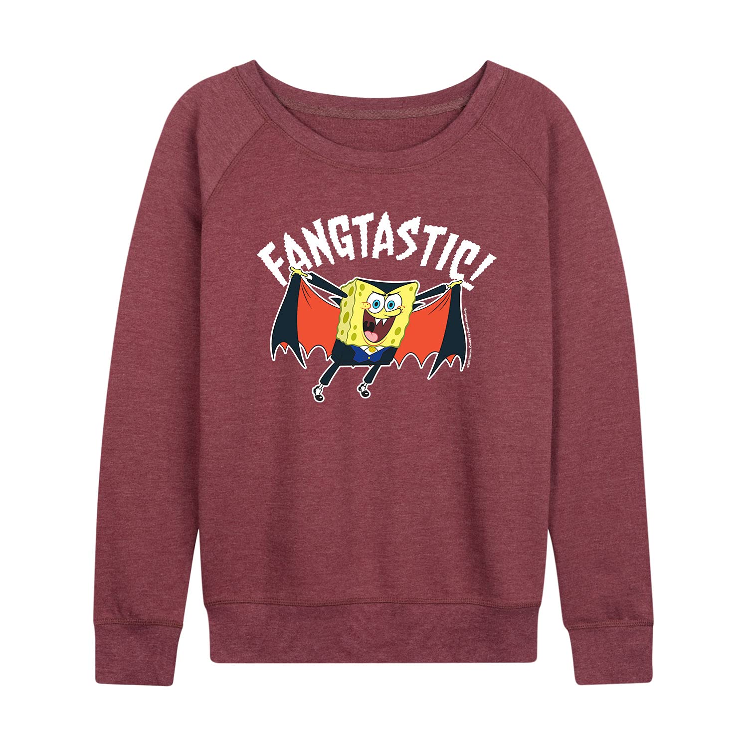 SpongeBob SquarePants Women's Lightweight French Terry Pullover Hoodie | Fangastic Graphic Sweatshirt | Casual Loungewear & Cartoon Fan Apparel