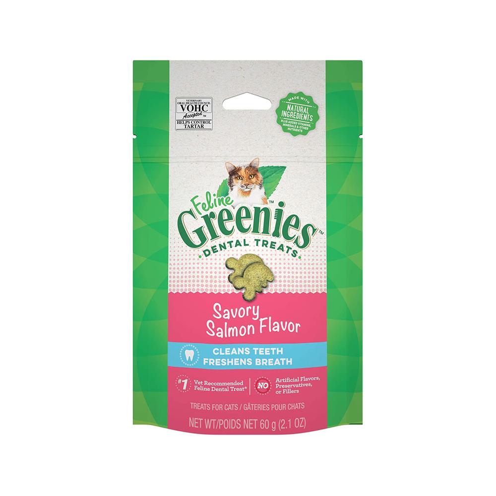 Premium Salmon Dental Cat Treats for Oral Health - Natural Teeth Cleaning Snacks for Cats - Perfect for Fresh Breath & Tartar Control at Home