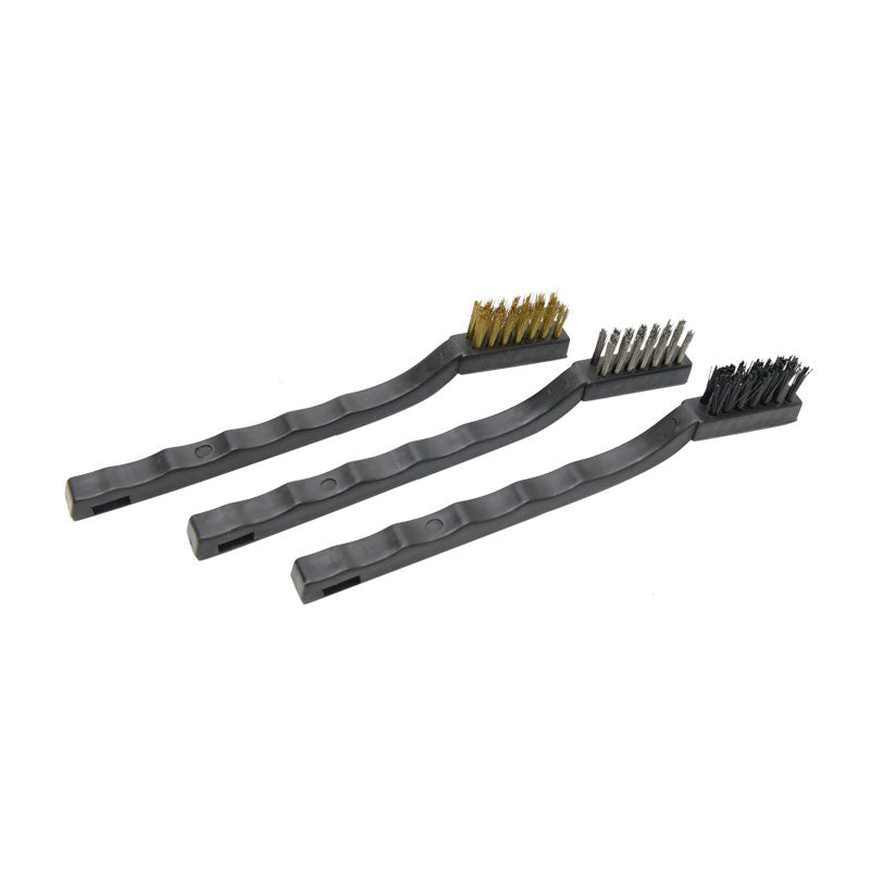 Premium Wire Detailing Brush Set - Brass, Nylon & Stainless Steel Bristles for Auto Detailing, Jewelry Cleaning & Electronics Maintenance