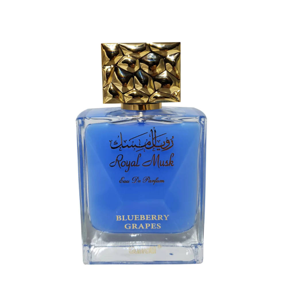Royal Musk Blueberry Grapes Eau de Parfum 100ml - Long-Lasting Floral Fruity Fragrance for Women, Day & Night Wear, Gift Idea