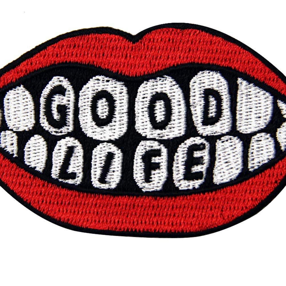Good Life Patch - Embroidered Iron On & Sew On Emblem for Jackets, Hats & Bags | DIY Clothing Customization & Fashion Accessories