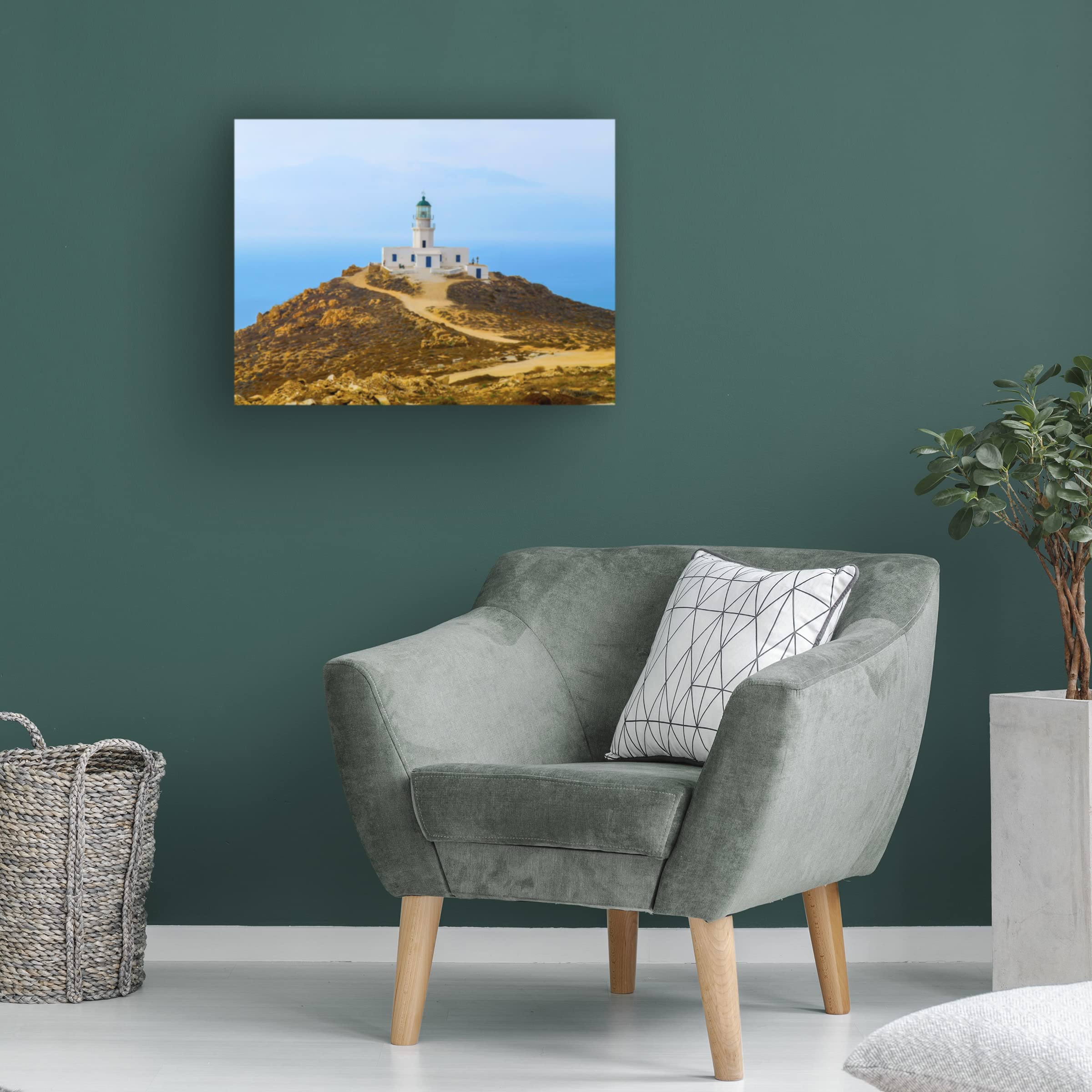 Ben Heine Lighthouse Canvas Art Print - Premium Trademark Fine Art Wall Decor for Living Room, Bedroom & Office