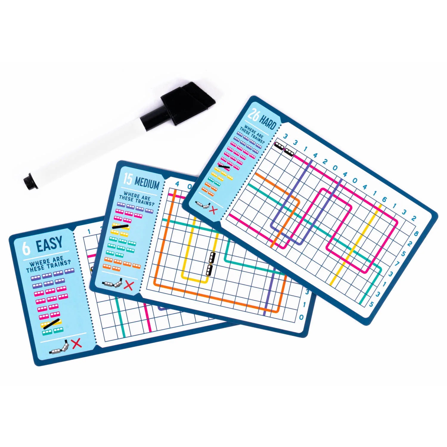 Brain Train Logic Puzzles - Fun & Challenging Mind Games for Adults & Kids | Perfect for Travel, Parties & Family Game Nights