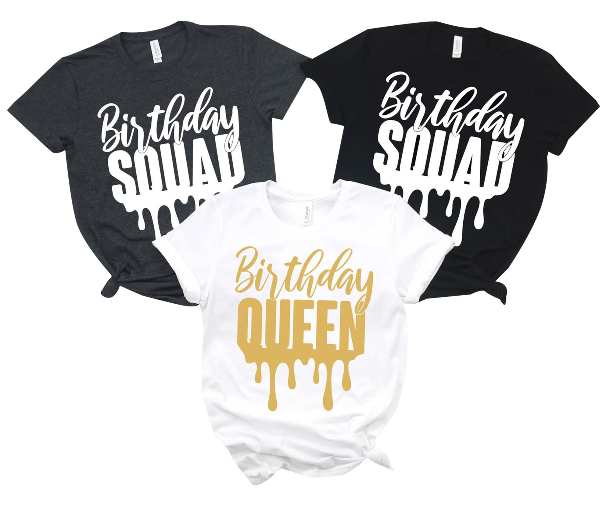 Birthday Queen Shirt for Women - Fun Birthday Squad Party T-Shirt - Large Size - Perfect for Birthday Celebrations, Girls' Night Out & Special Occasions