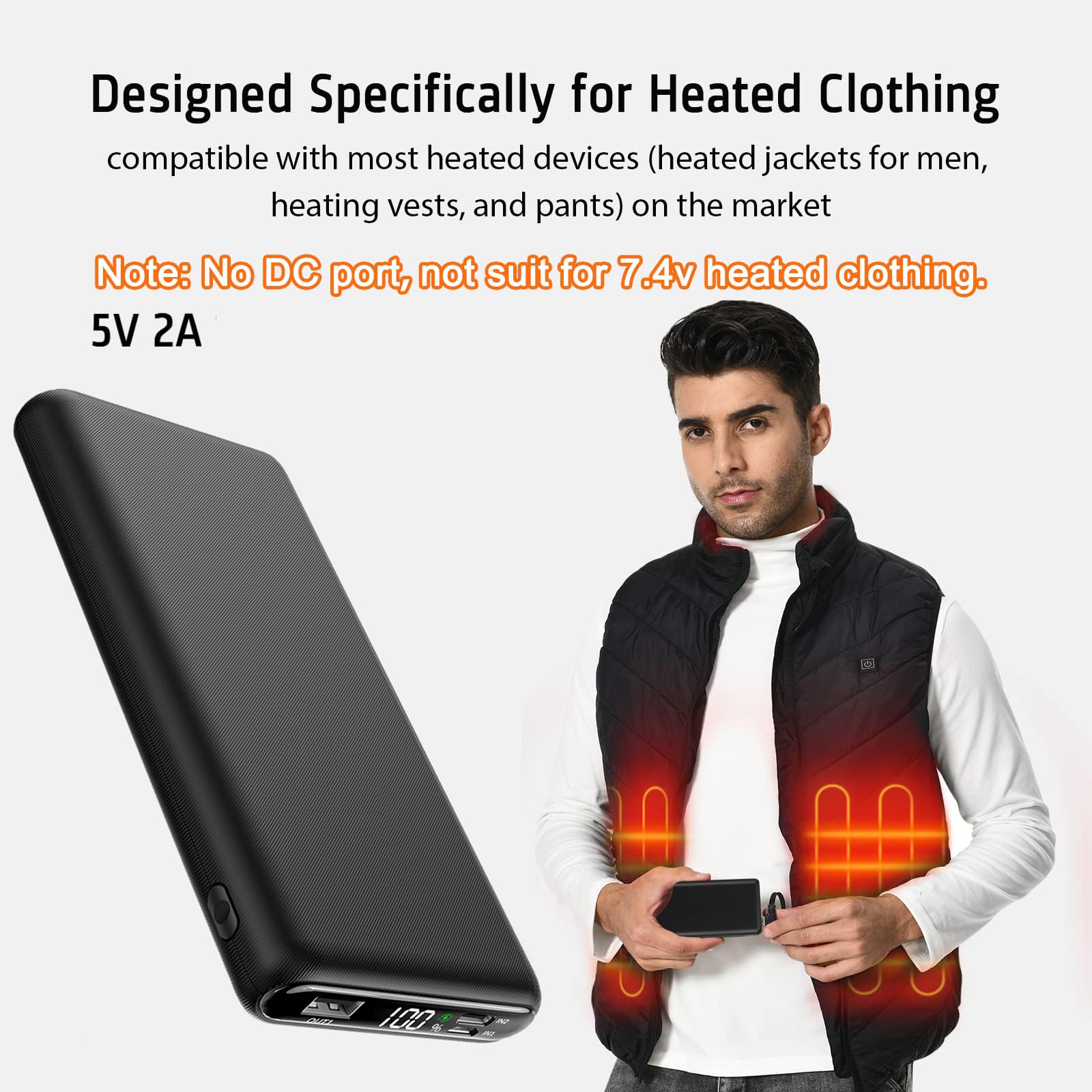 26800mAh Portable Charger Power Bank with LCD Display - 22.5W Fast Charging External Battery Pack, Dual USB-C Input/Output - Compatible with iPhone, Samsung, iPad, Heated Jacket & More | Perfect for Travel, Camping, Emergency Power Backup