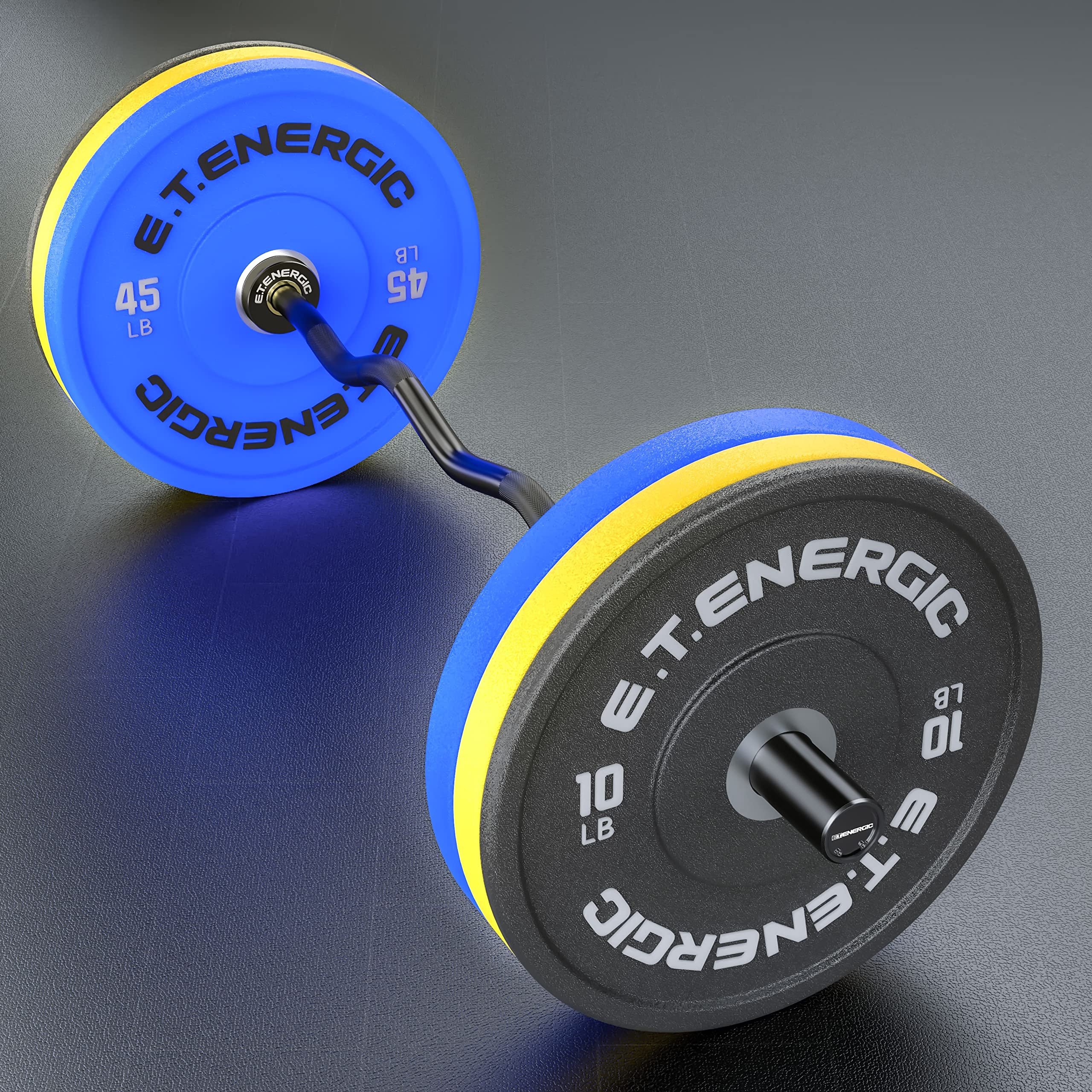 10LB-55LB Odorless Olympic Bumper Plates with 2