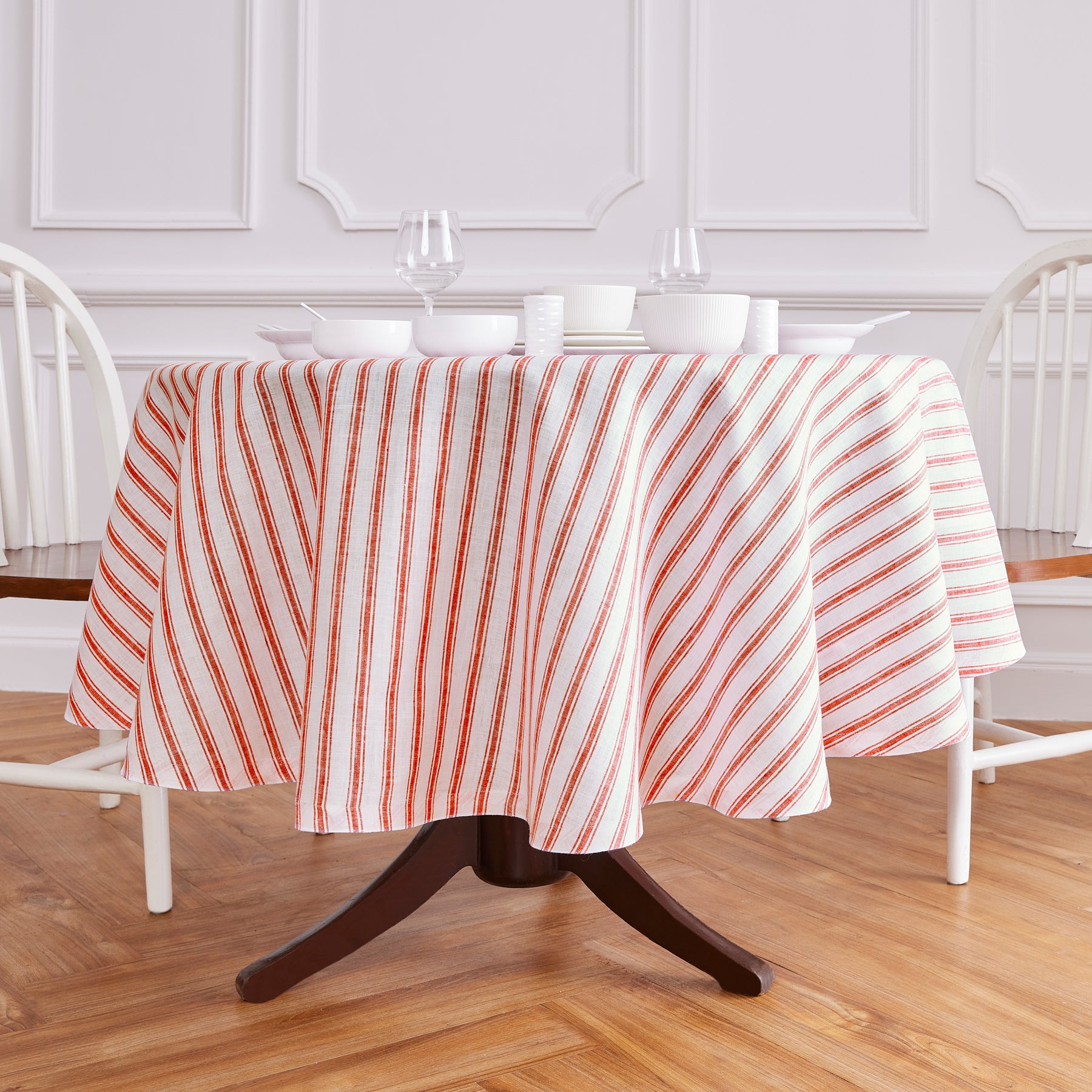 Sky Blue & White Capri Stripe