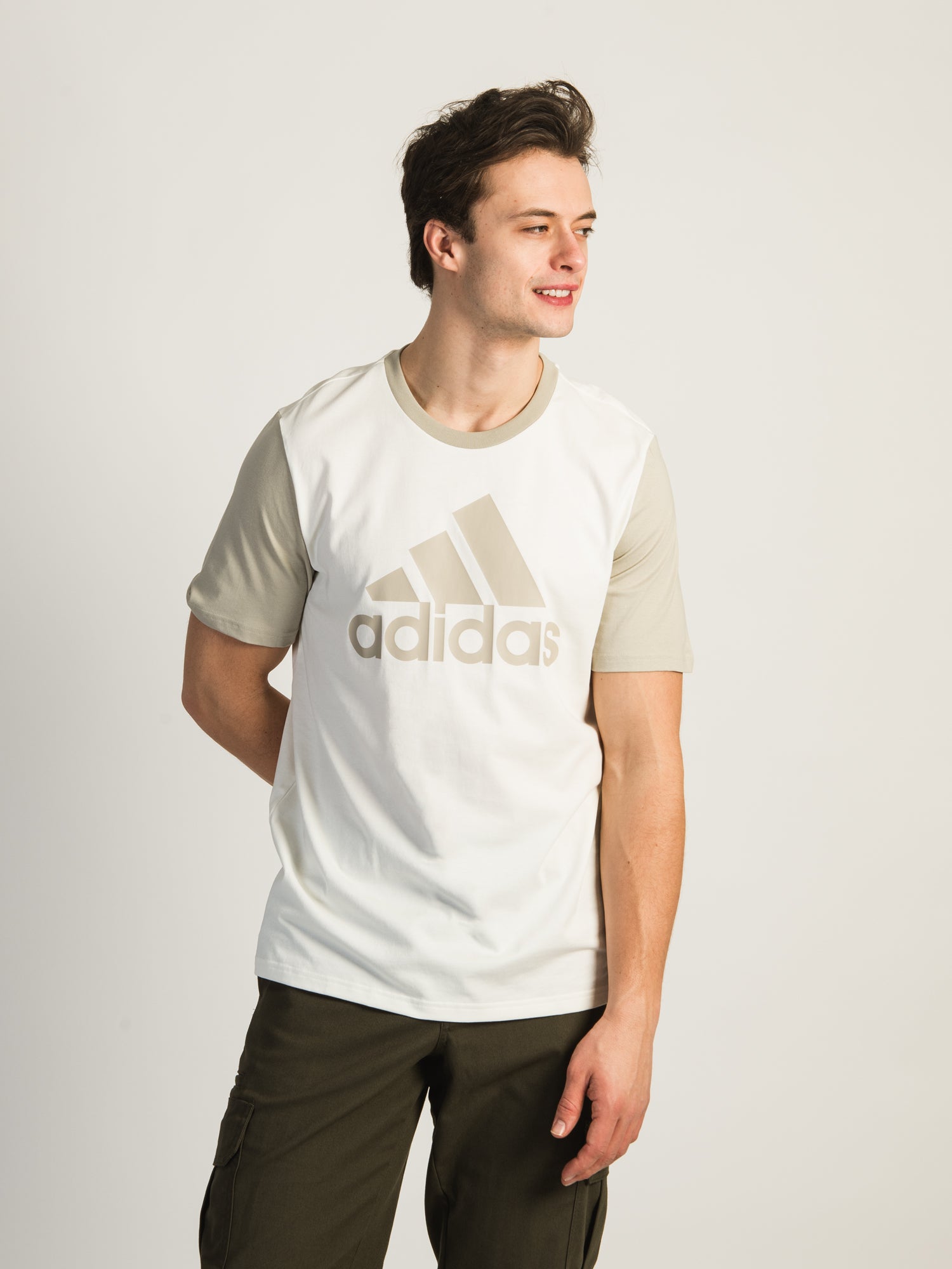 Adidas Essentials Big Logo Short Sleeve T-Shirt for Men - Comfortable Cotton Casual Tee - Perfect for Gym, Workout, and Everyday Wear