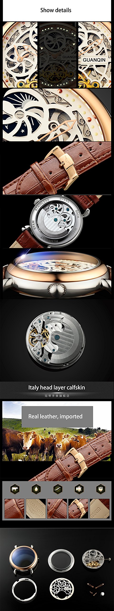 Carlien Luxury Tourbillon Automatic Mechanical Watch for Men - Antique Big Dial, Sapphire Crystal, Waterproof - Perfect for Business, Formal Events & Collectors